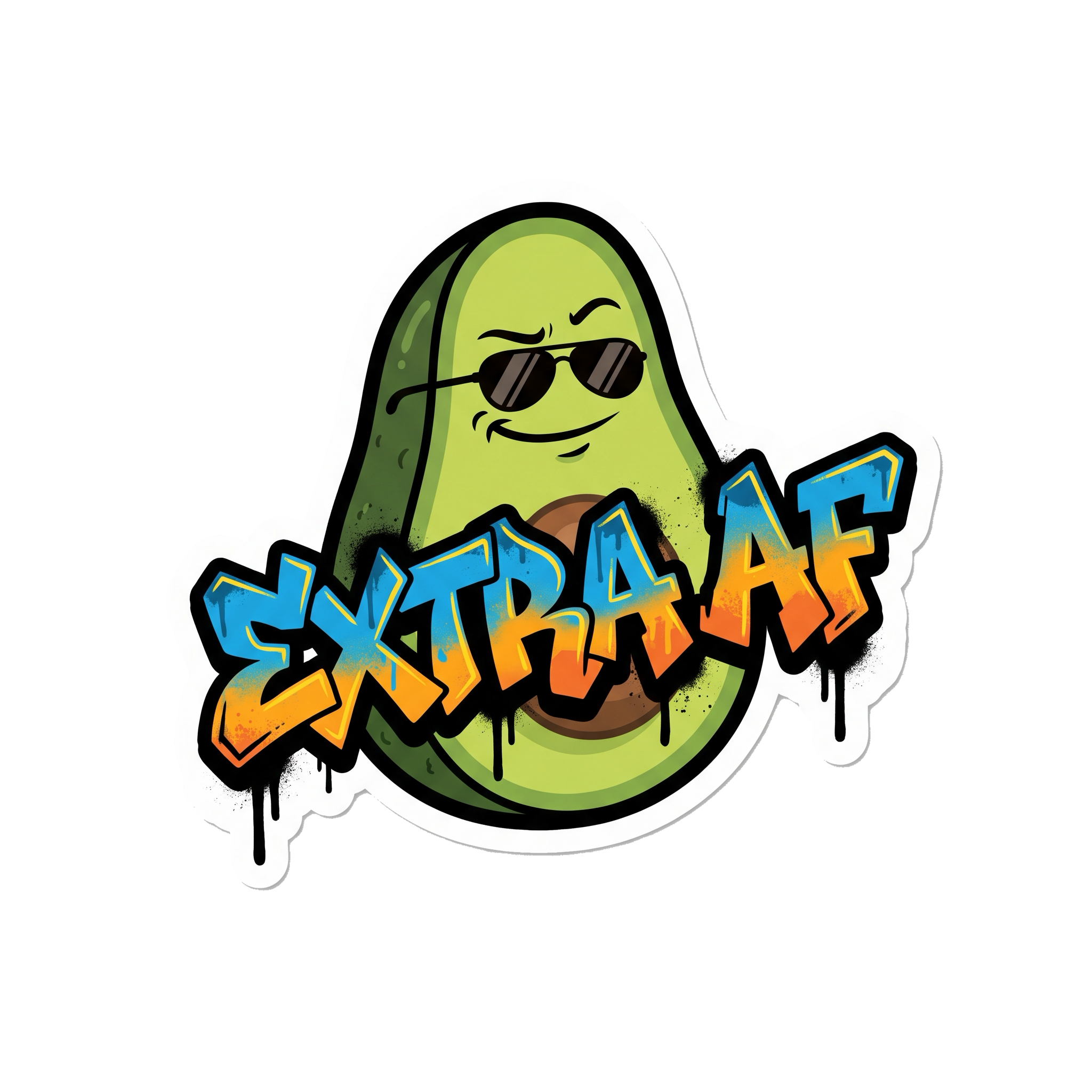 Extra AF Sticker — Stickatude UV-printed die-cut sticker