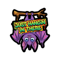 Just Hangin In There Sticker — Stickatude UV-printed die-cut sticker