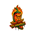 Too Hot To Handle Sticker — Stickatude UV-printed die-cut sticker