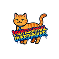 Professional Overthinker Sticker — Stickatude UV-printed die-cut sticker