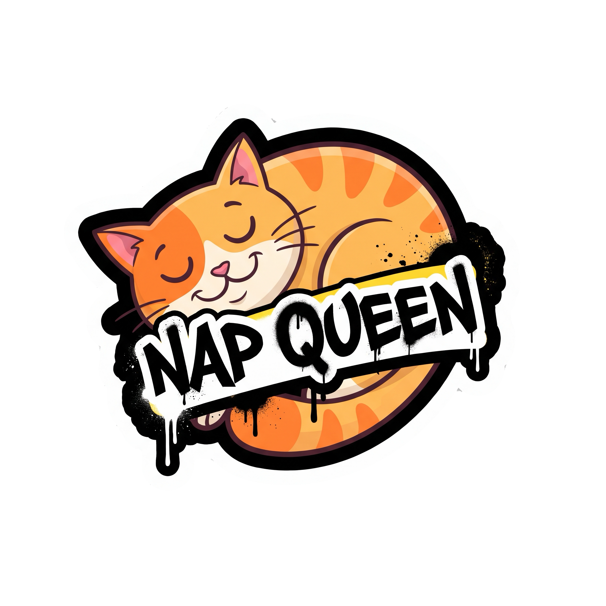 Nap Queen Sticker — Stickatude UV-printed die-cut sticker