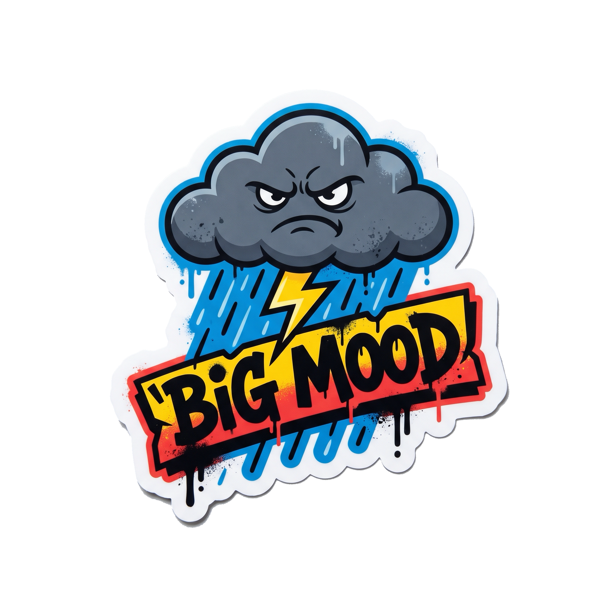 Big Mood Sticker — Stickatude UV-printed die-cut sticker
