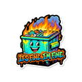 It's Fine, I'm Fine Sticker — Stickatude UV-printed die-cut sticker