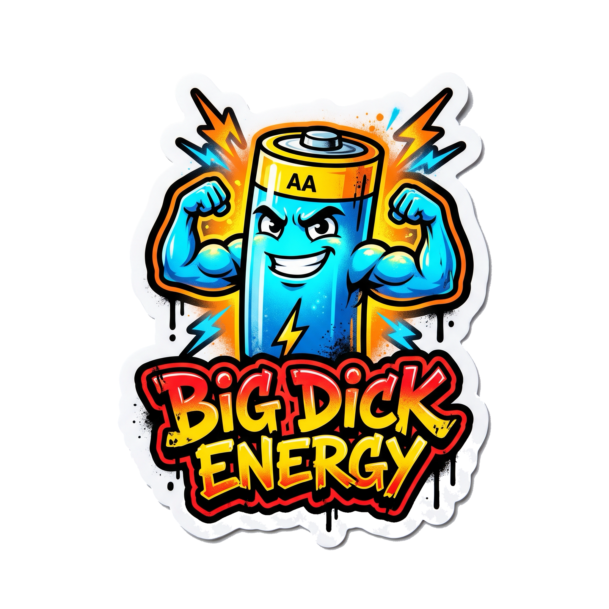 Big D*ck Energy Sticker — Stickatude UV-printed die-cut sticker