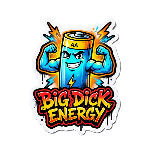 Big D*ck Energy Sticker — Stickatude UV-printed die-cut sticker