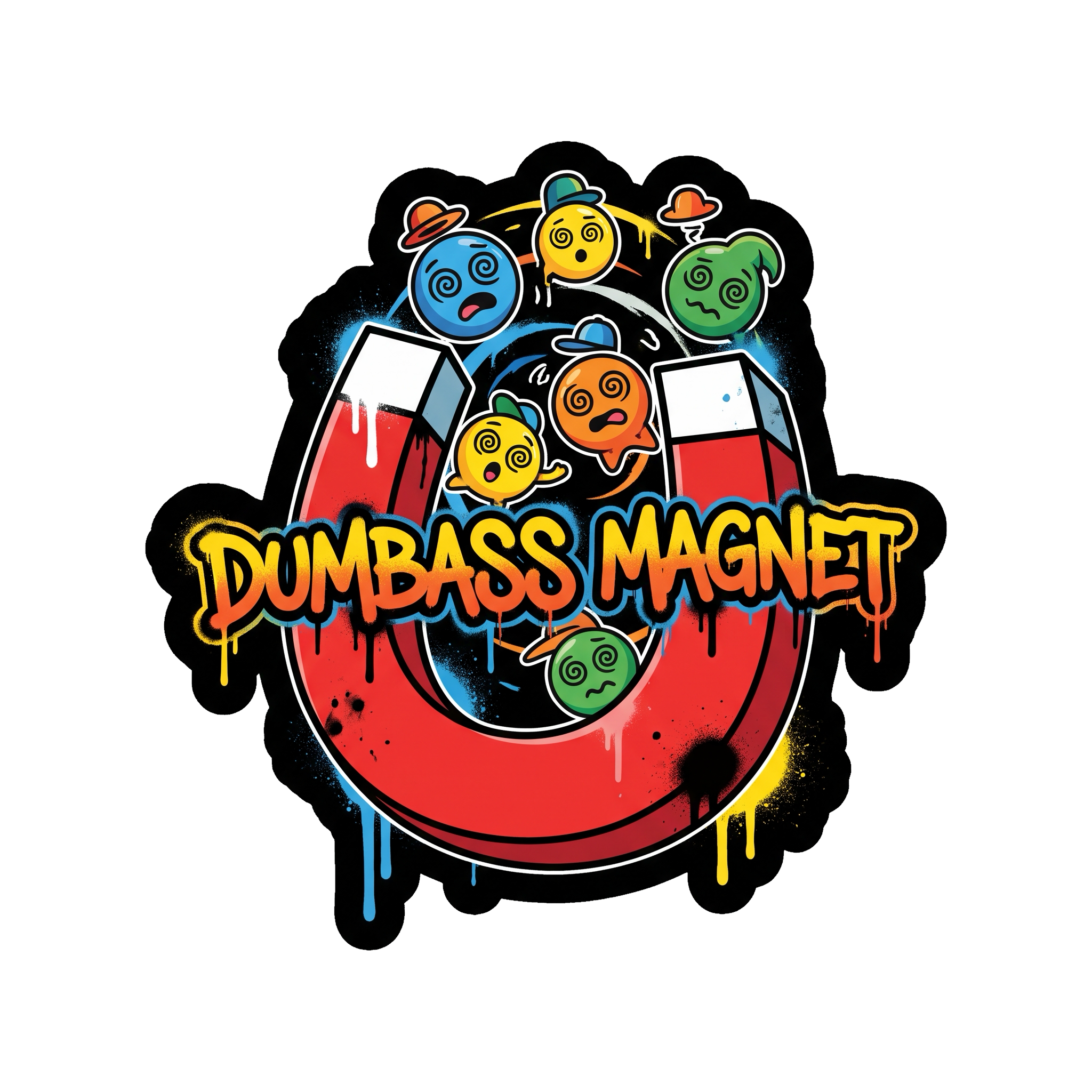 Dumbass Magnet Sticker — Stickatude UV-printed die-cut sticker