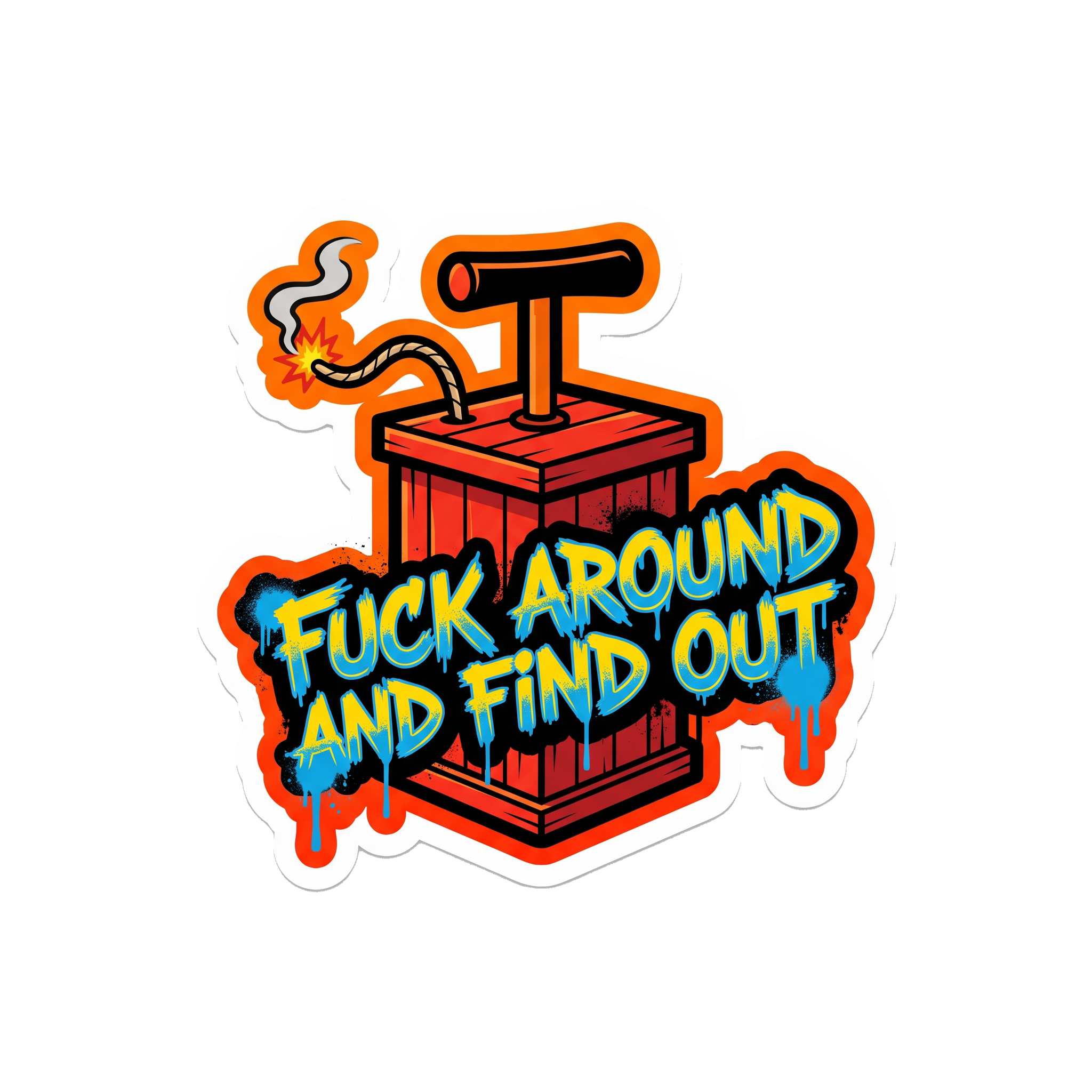 F*ck Around & Find Out Sticker — Stickatude UV-printed die-cut sticker