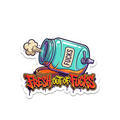 Fresh Out of F*cks (Empty Jar) Sticker — Stickatude UV-printed die-cut sticker