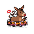 Kiss My *ss Sticker — Stickatude UV-printed die-cut sticker