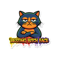 Resting B*tch Face Sticker — Stickatude UV-printed die-cut sticker