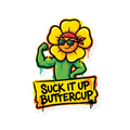 Suck It Up, Buttercup Sticker — Stickatude UV-printed die-cut sticker
