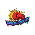 Talk Sh*t, Get Hit Sticker — Stickatude UV-printed die-cut sticker