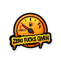 Zero F*cks Given Sticker — Stickatude UV-printed die-cut sticker
