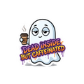 Dead Inside But Caffeinated Sticker — Stickatude UV-printed die-cut sticker
