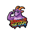 Literally The GOAT Sticker — Stickatude UV-printed die-cut sticker