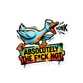 Absolutely The F*ck Not Sticker — Stickatude UV-printed die-cut sticker