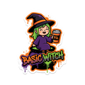 Basic Witch Halloween Sticker — Stickatude UV-printed die-cut Halloween sticker