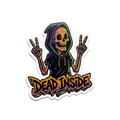Dead Inside Halloween Sticker — Stickatude UV-printed die-cut Halloween sticker