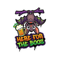 Here For The Boos Halloween Sticker — Stickatude UV-printed die-cut Halloween sticker