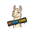 No Prob-Llama Sticker — Stickatude UV-printed die-cut sticker