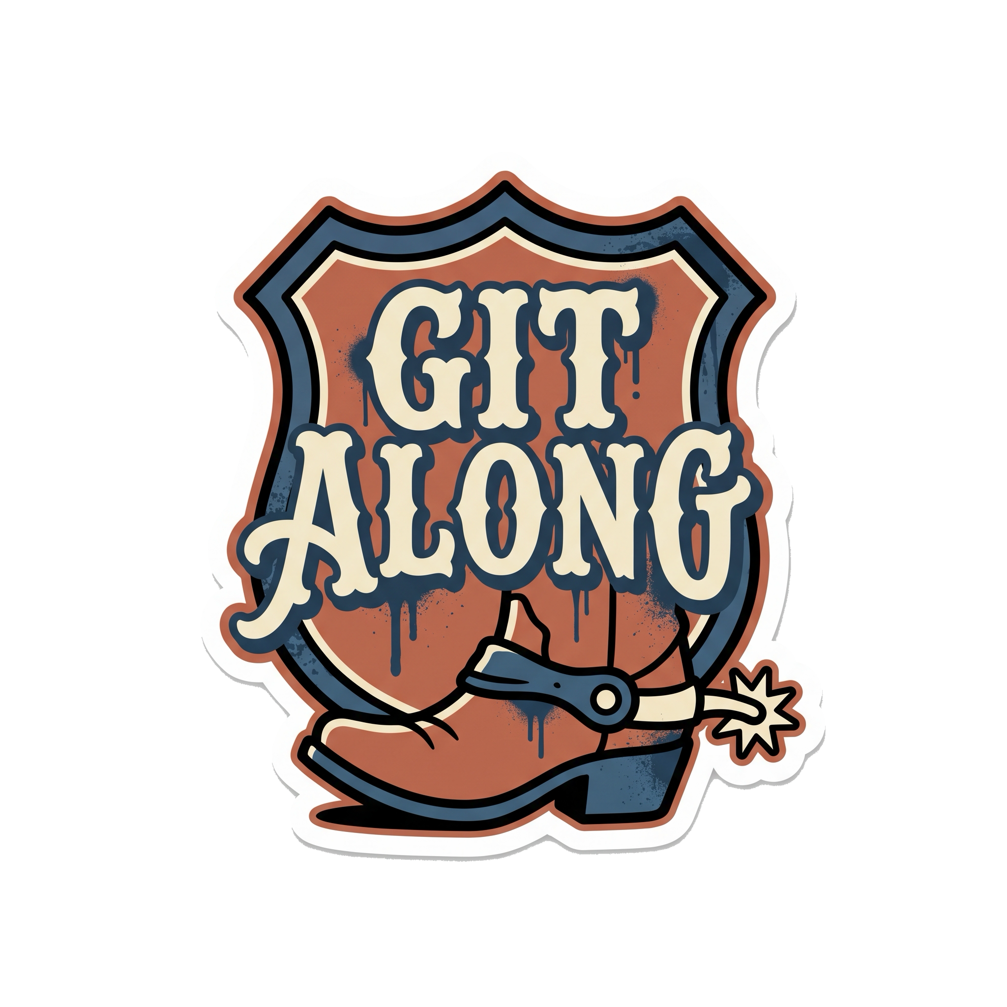 Git Along Sticker — Stickatude UV-printed window sticker