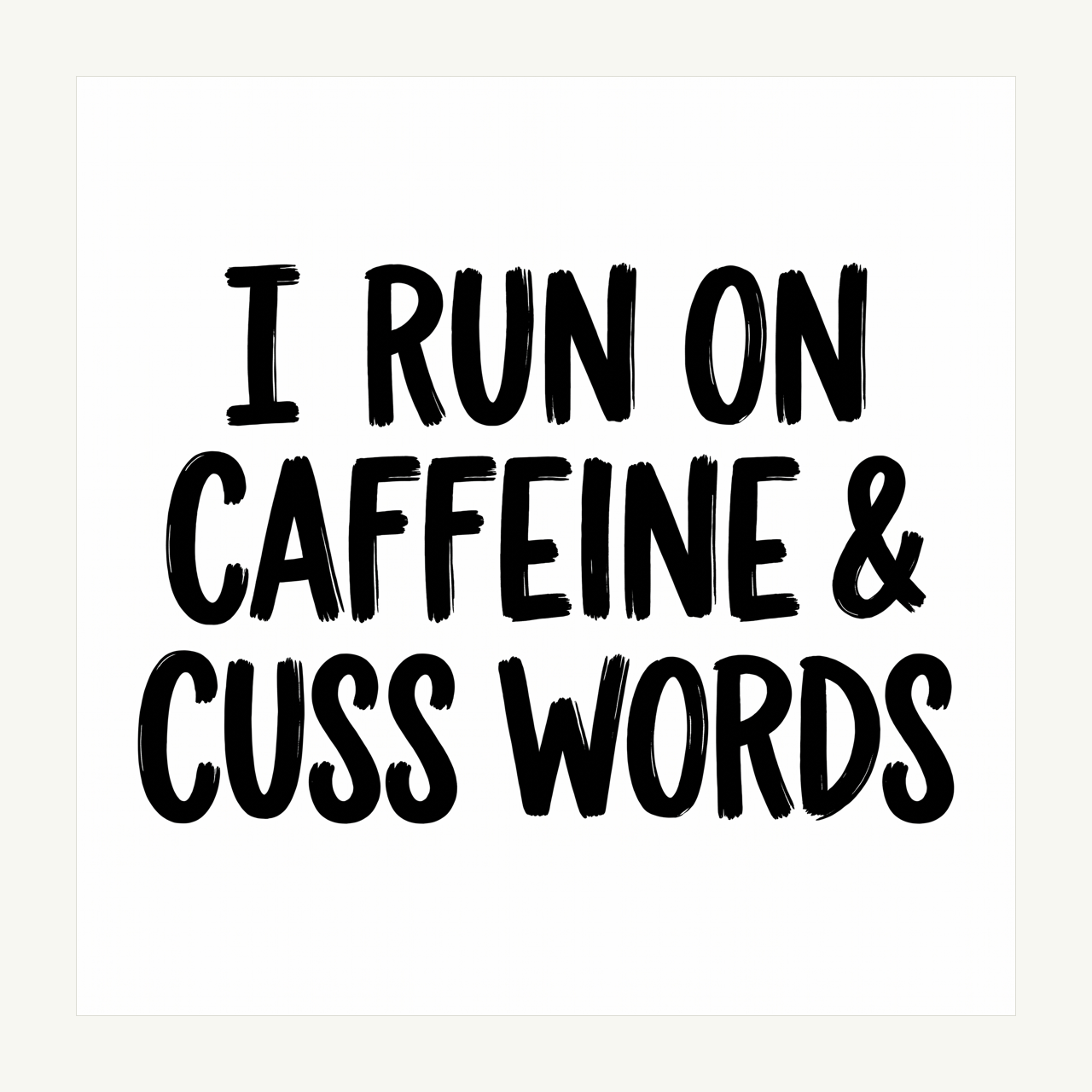 Caffeine & Cuss Words Mug Decal artwork