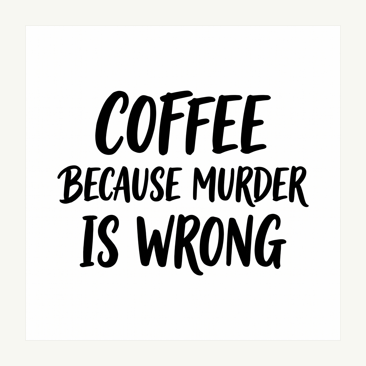 Murder Is Wrong Mug Decal artwork