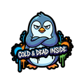 Cold & Dead Inside Sticker — Stickatude UV-printed die-cut sticker