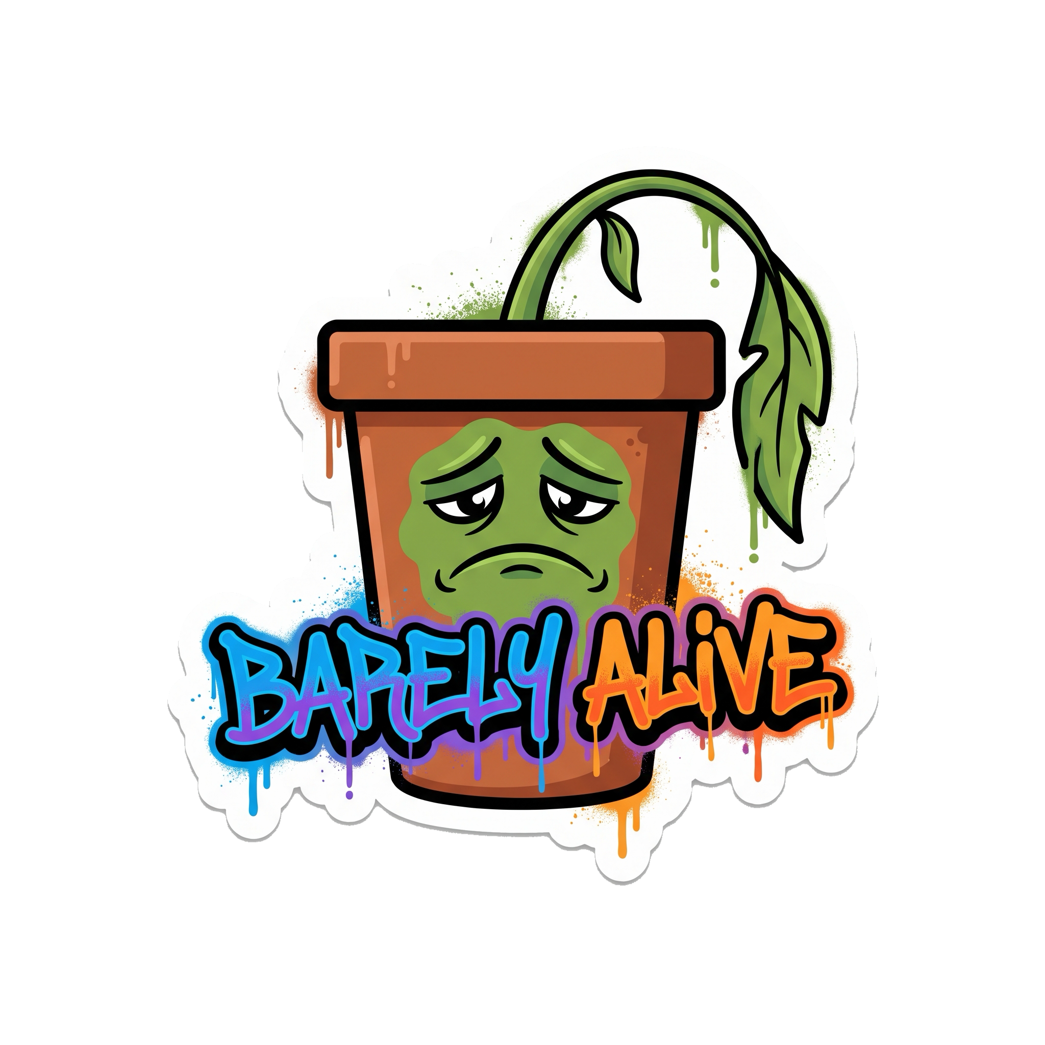 Barely Alive Sticker — Stickatude UV-printed die-cut sticker