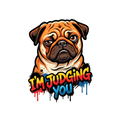 I'm Judging You Sticker — Stickatude UV-printed die-cut sticker