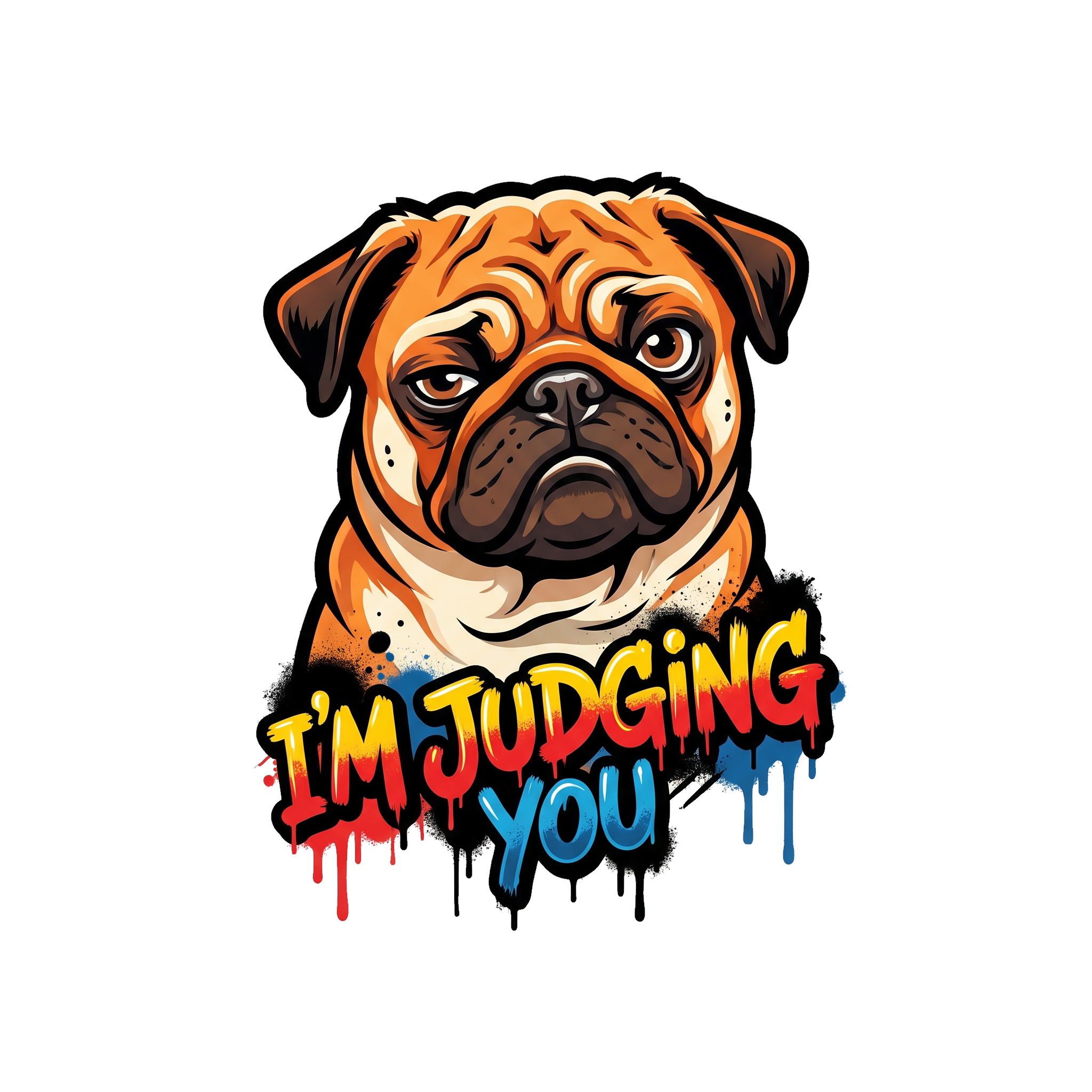 I'm Judging You Sticker — Stickatude UV-printed die-cut sticker