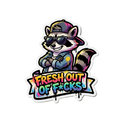 Fresh Out of F*cks Sticker — Stickatude UV-printed die-cut sticker