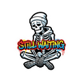 Still Waiting Sticker — Stickatude UV-printed die-cut sticker