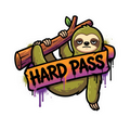 Hard Pass Sticker — Stickatude UV-printed die-cut sticker