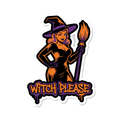 Witch, Please Halloween Sticker — Stickatude UV-printed die-cut Halloween sticker