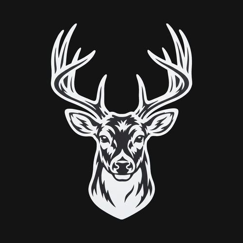 Buck Decal — Stickatude white car-window decal