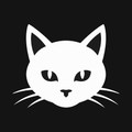 Cat Head Decal — Stickatude white car-window decal