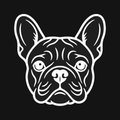 French Bulldog Decal — Stickatude white car-window decal
