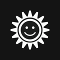 Sunny Smile Decal — Stickatude white car-window decal