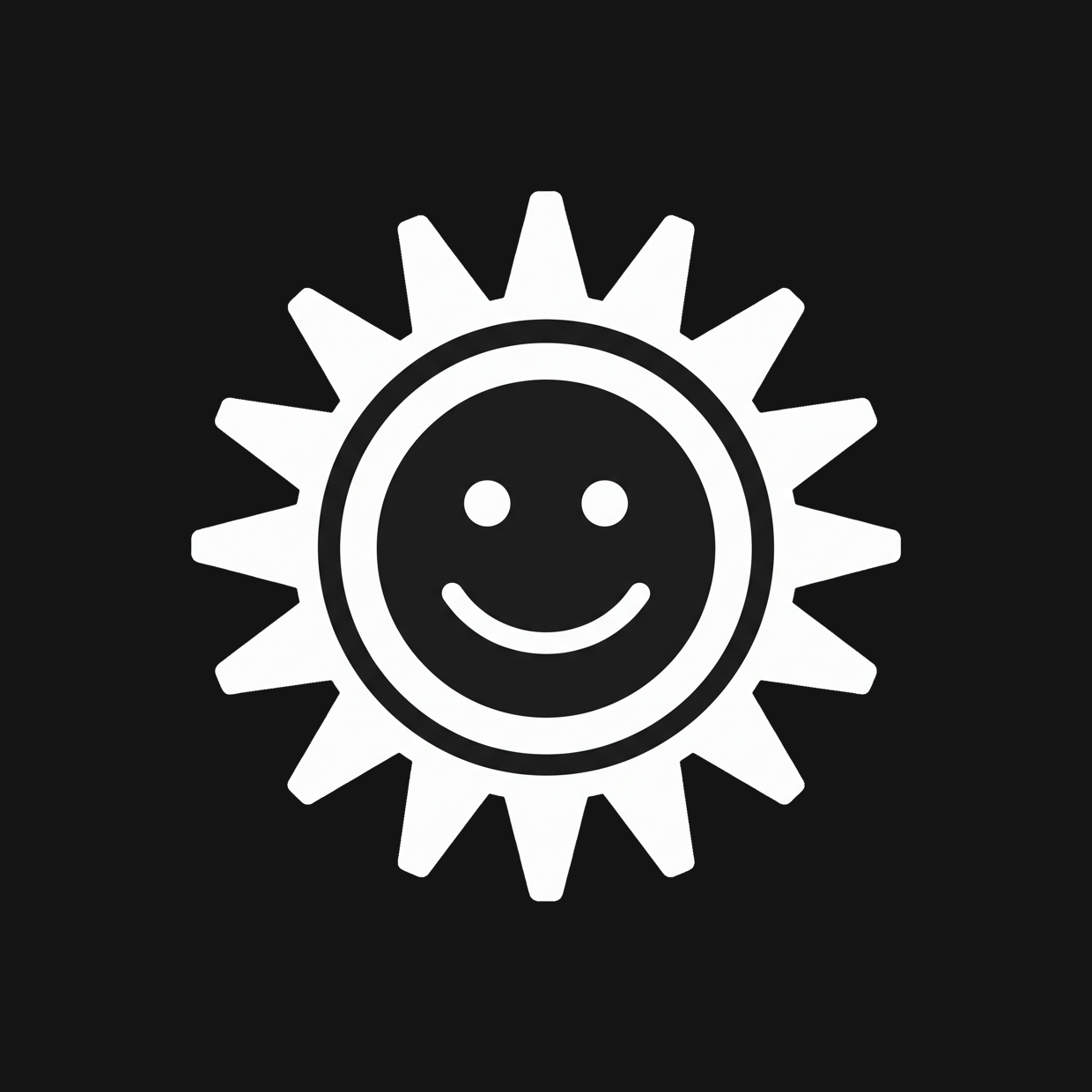 Sunny Smile Decal — Stickatude white car-window decal