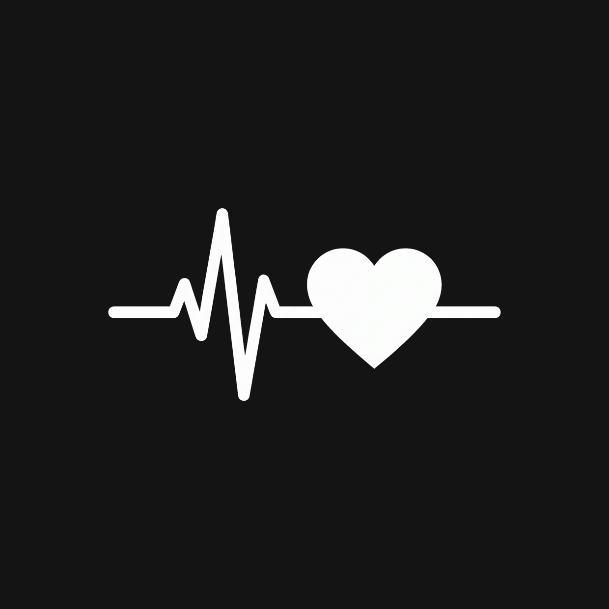 Heartbeat Decal — Stickatude white car-window decal