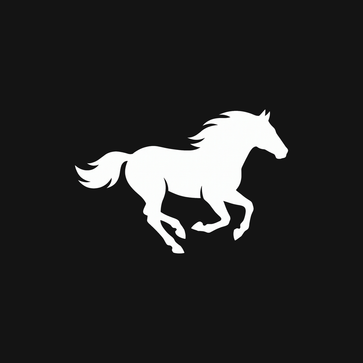 Running Horse Decal — Stickatude white car-window decal