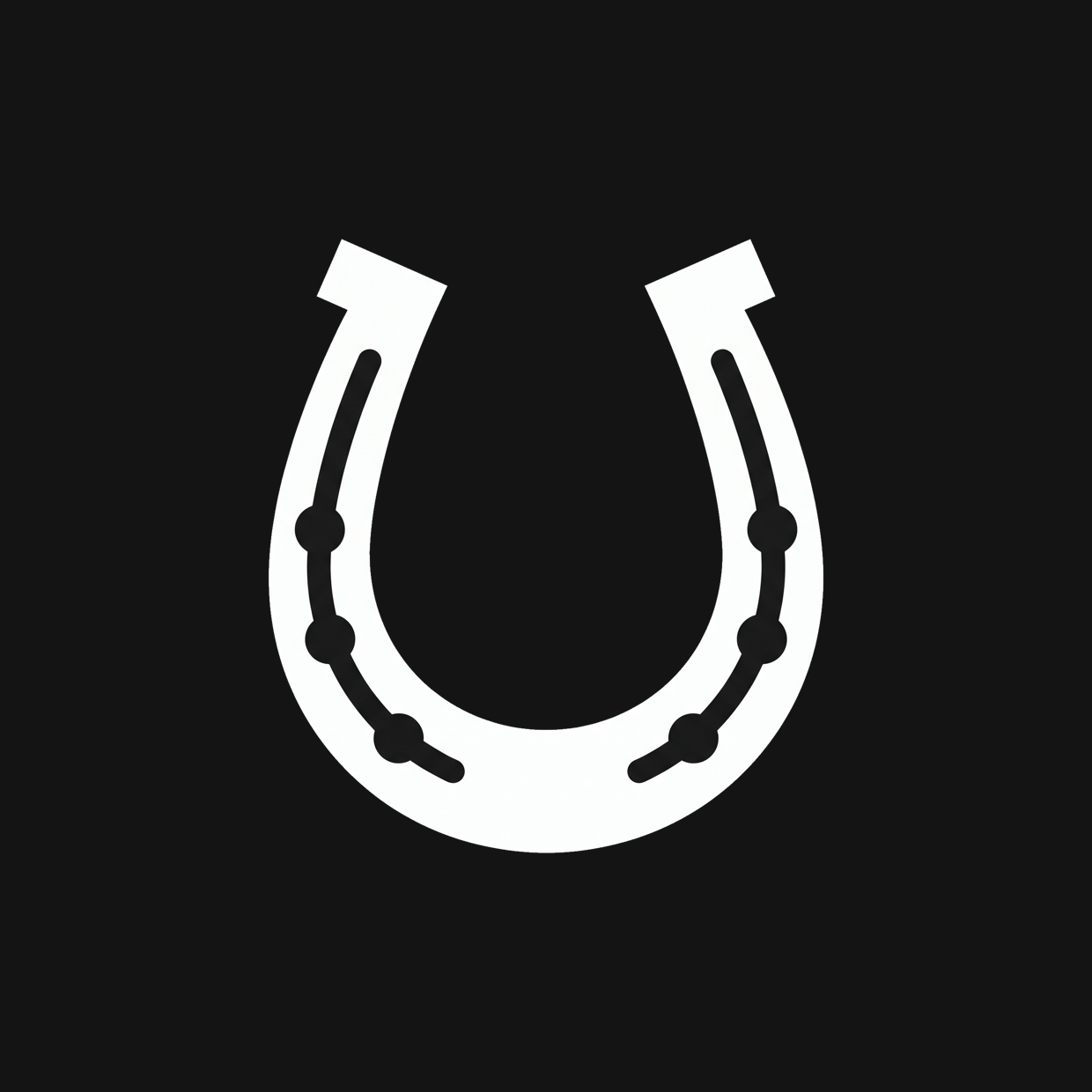 Horseshoe Decal — Stickatude white car-window decal