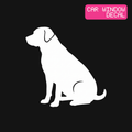 Labrador Decal — Stickatude white car-window decal