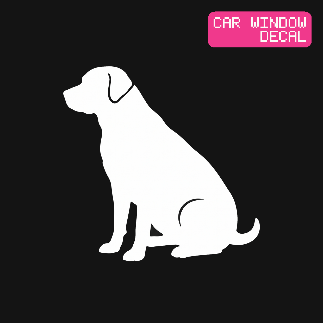 Labrador Decal — Stickatude white car-window decal