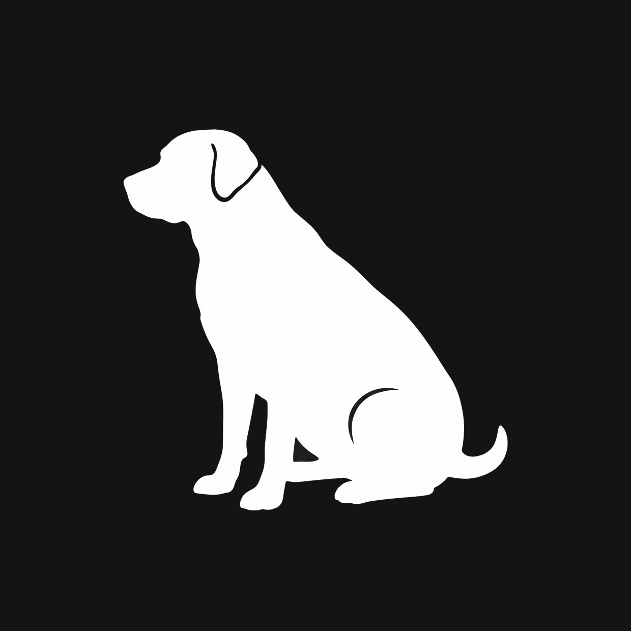 Labrador Decal — Stickatude white car-window decal