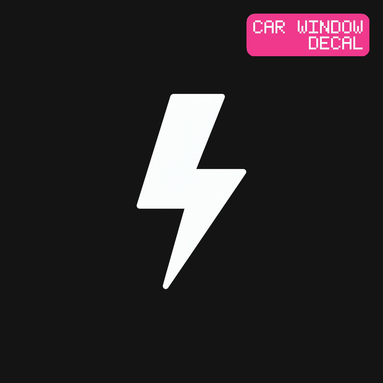 Lightning Bolt Decal — Stickatude white car-window decal