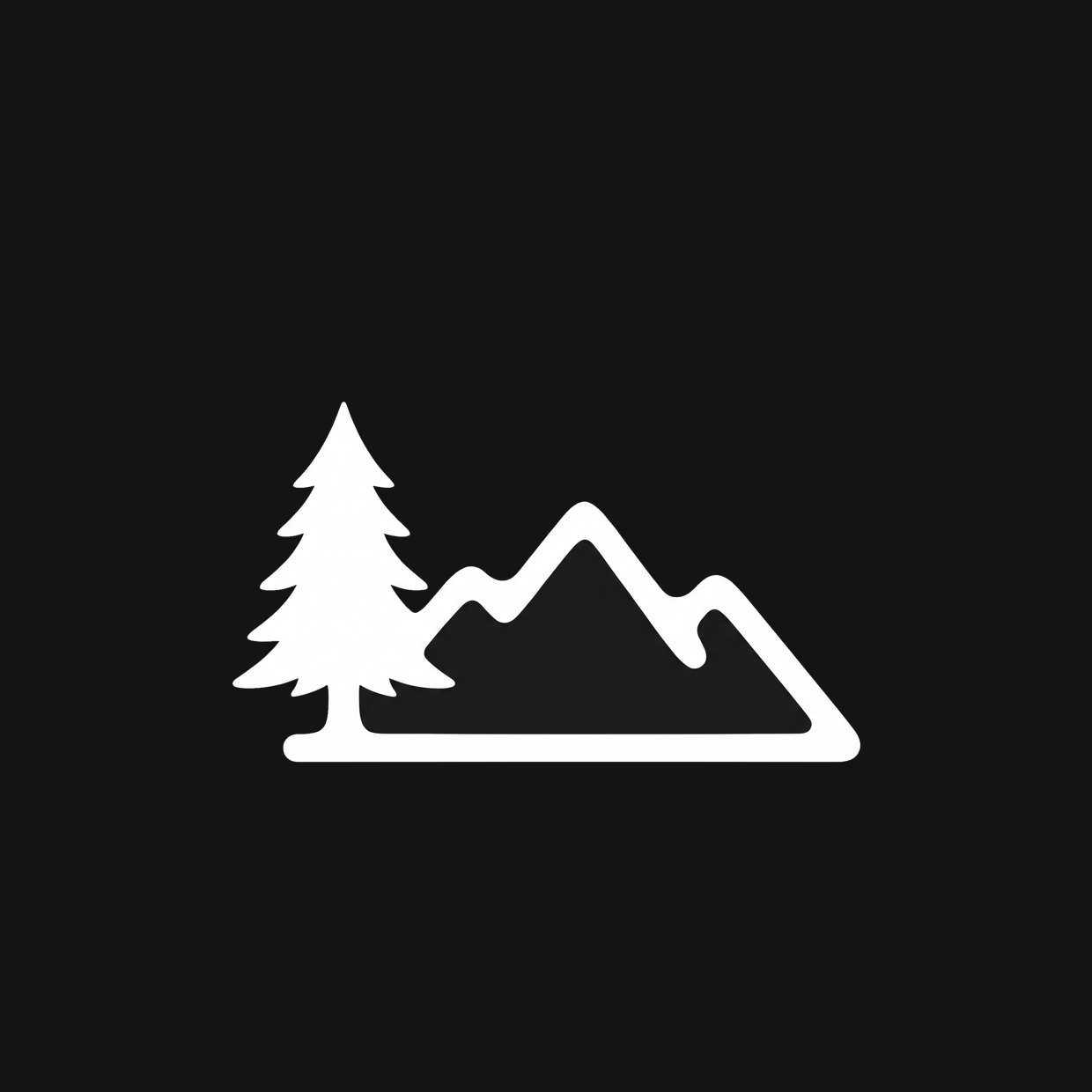 Mountain Range Decal — Stickatude white car-window decal