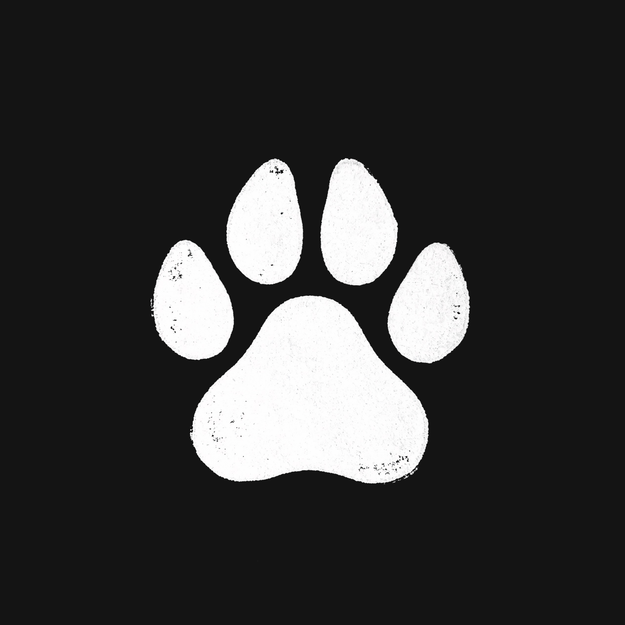 Paw Print Decal — Stickatude white car-window decal