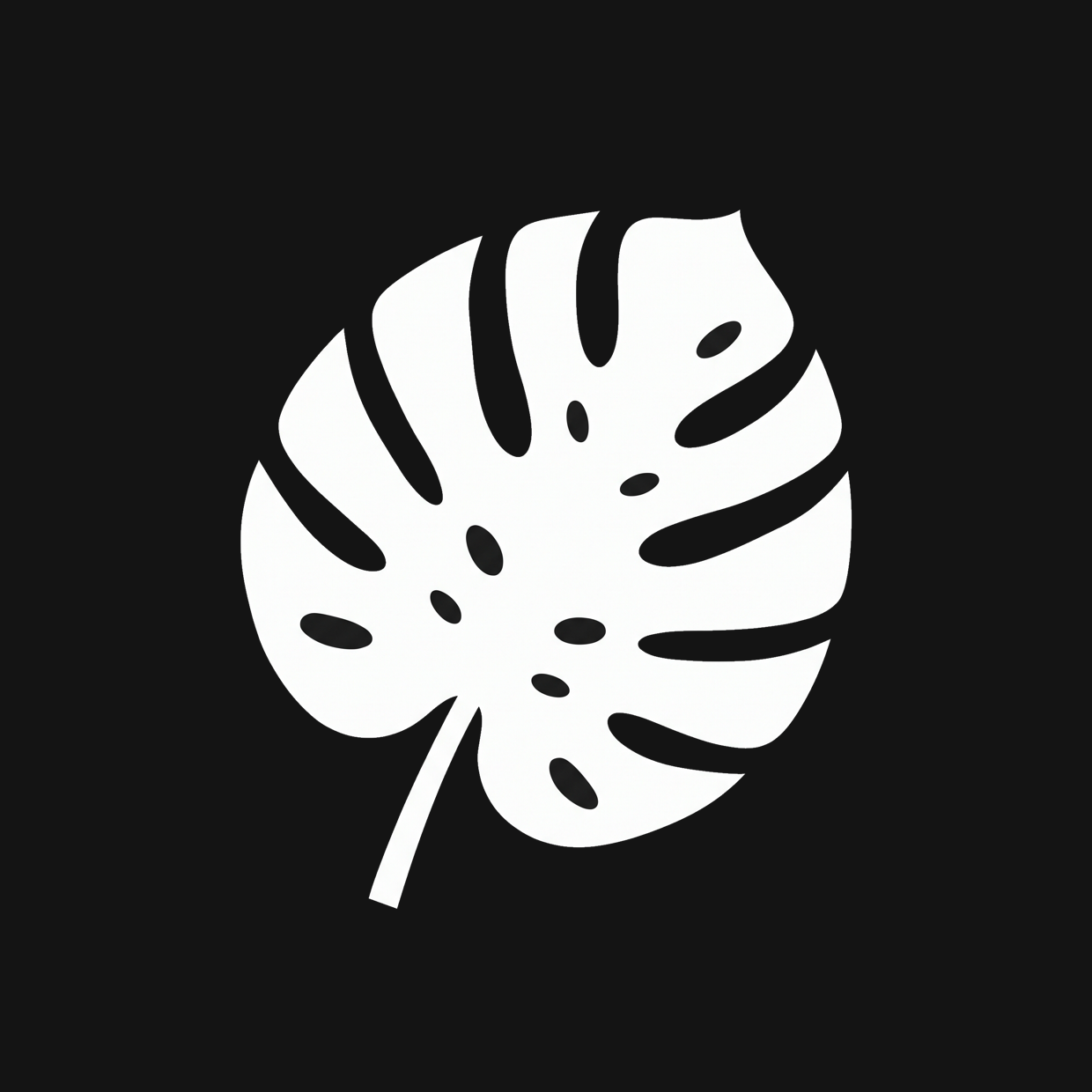 Monstera Leaf Decal — Stickatude white car-window decal